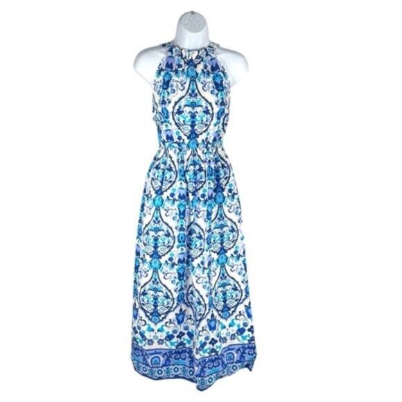 Cara Cara Colomba Floral Maxi Dress Size XL NWT – Open Back Cotton Poplin - Picture 3 of 10